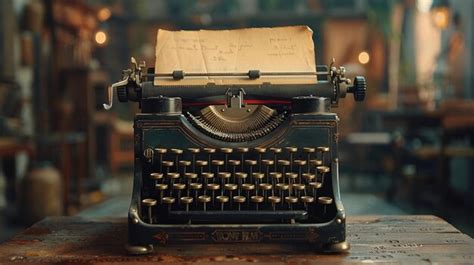 Premium Photo Old Fashioned Typewriter On Table