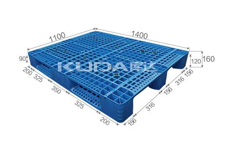 1411e网格川字（置钢管）塑料托盘江苏库达塑业科技有限公司
