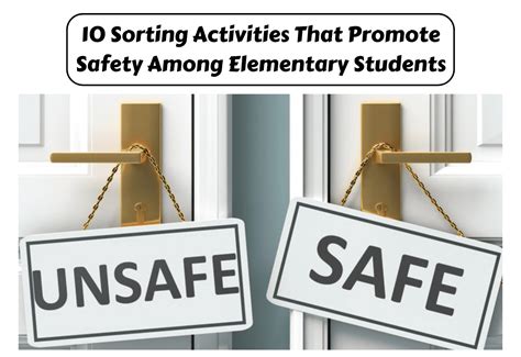 Safe Or Unsafe Sorting Activities For Classroom Safety Lessons