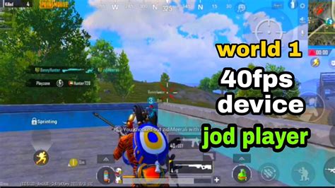 World 1 40 Fps Device Jod Player Pubgmobile Hunt Pubg Pocox3