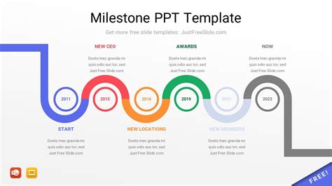 Free Milestone PowerPoint Template (4 Layouts) | Just Free Slide