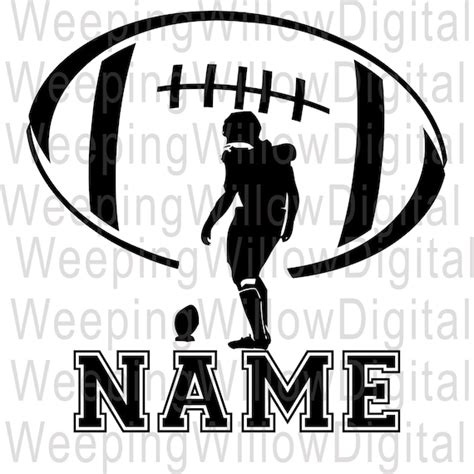 Football Kicker SVG Cricut Silhouette Cut File Instant | Etsy