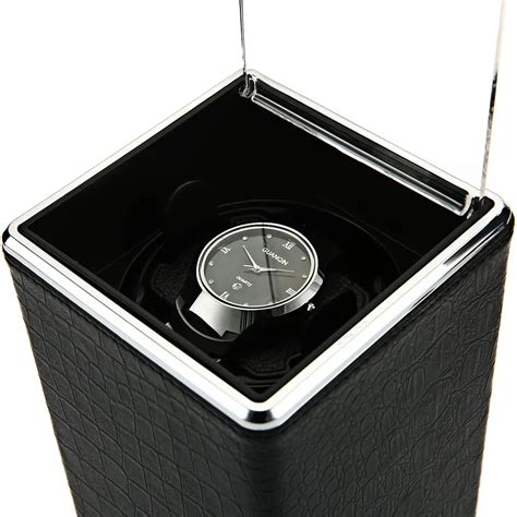 Automatic Rotation Watch Box Winder Display Boxes Transparent Cover