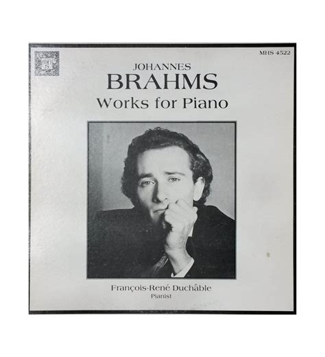 Johannes Brahms François René Duchâble Works For Piano LP Album