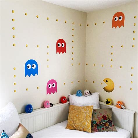 Modern Pac Man Wall Decal Video Game Wall Decal Murals Primedecals