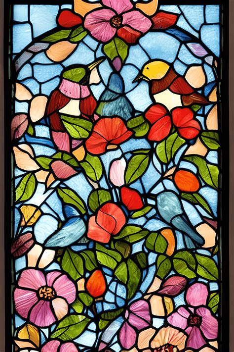 Stained Glass Window Flower