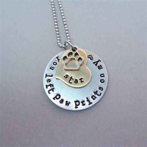 Paw Prints My Heart Necklace - Etsy