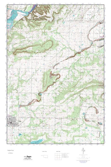 Mytopo Stigler East Oklahoma Usgs Quad Topo Map