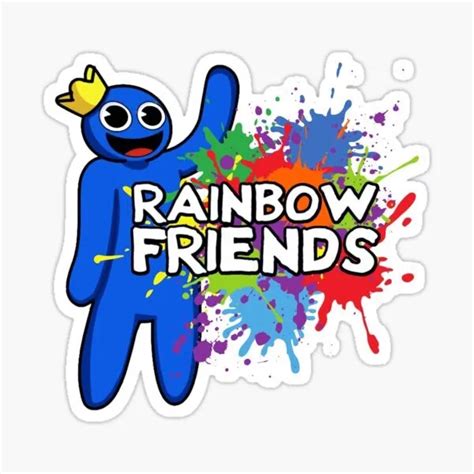 Rainbow Friends Blue Crown Drool Roblox Game Fun Adventure Decal