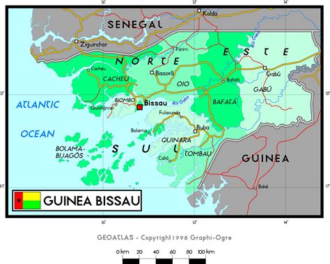 Guinea Bissau Political Wall Map