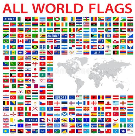 Flags With Names Of Country