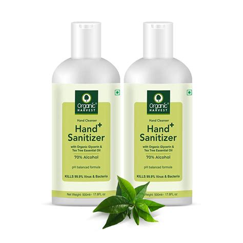 Organic Harvest Hand Sanitizer With Organic Glycerine And Tea Tree