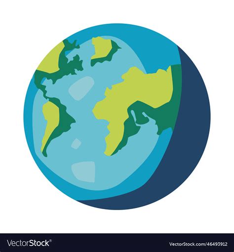 Flat Earth Globe Royalty Free Vector Image Vectorstock