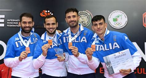 COPPA DEL MONDO DI SCIABOLA SCIABOLATORI AZZURRI DI BRONZO AD ALGERI