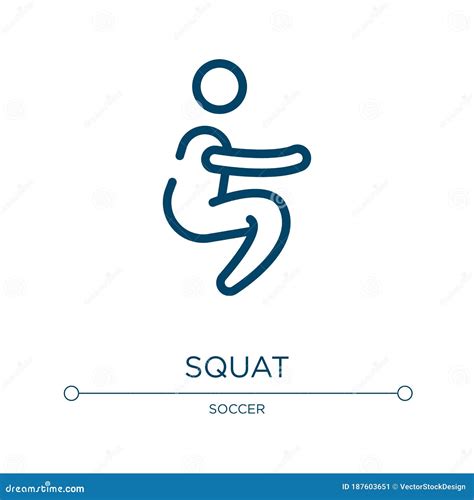 ícone De Squat Ilustração Linear Do Vetor a Partir Da Coleção De