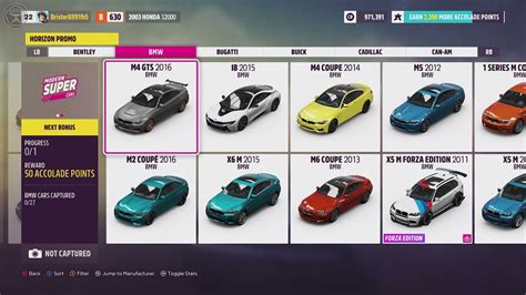 Forza Horizon 5 Full Car List Fh5 Youtube