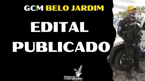 Guarda municipal de Belo jardim Análise de edital YouTube