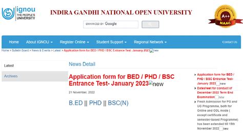 Ignou Phd Application Form 2023 Printable Forms Free Online