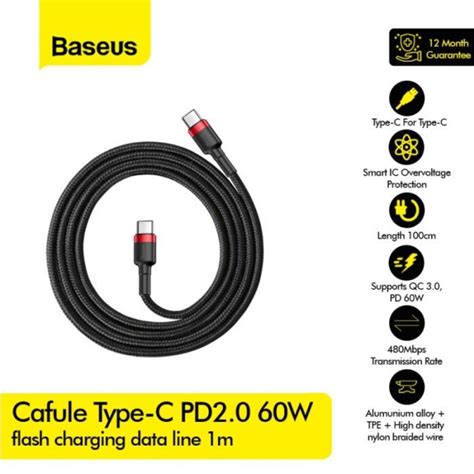 Baseus Cafule Type C Pd W Flash Charging Data Line V A M