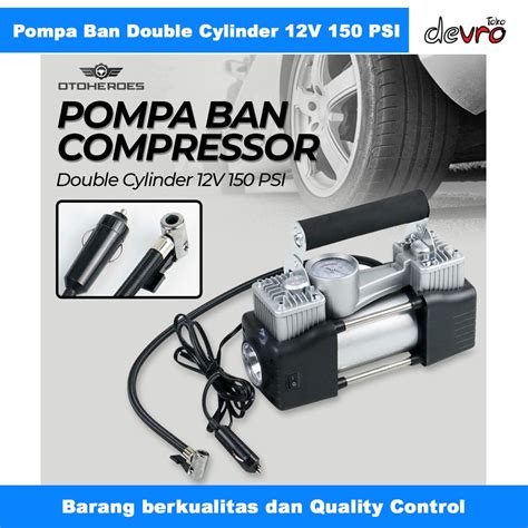 Jual Pompa Ban Bus Truk Kompresor Compressor Double Cylinder 12V 150