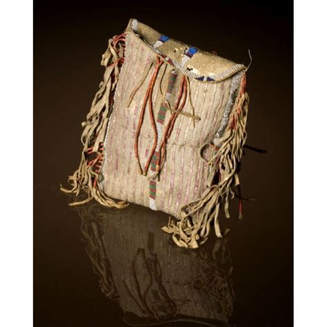 Sioux Beaded And Quilled Hide Pouch Cowan S Auction House The