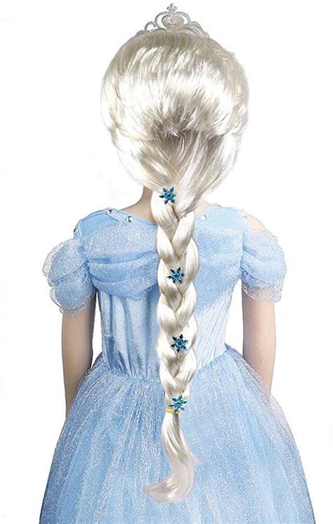 Princess Elsa Wig Frozen Elsa Hair for kids with Elsa Tiara Frozen Elsa ...