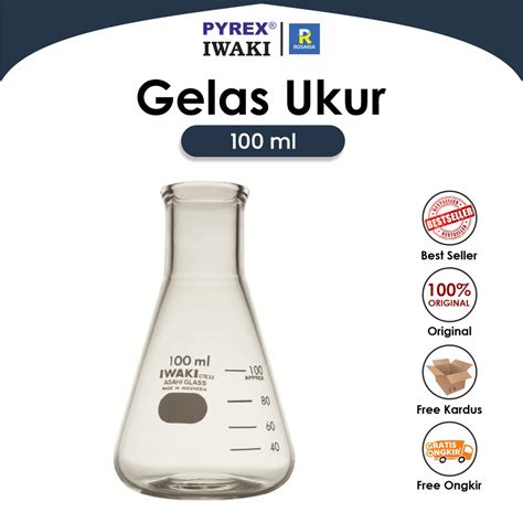 Jual Erlenmeyer Flask 100 Ml Iwaki Labu Tabung Erlenmeyer Indonesia