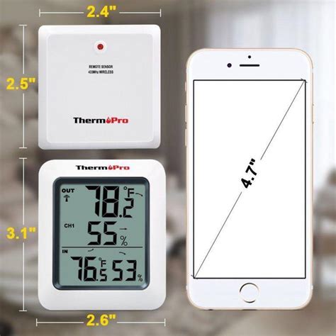 ThermoPro TP 60 Indoor Outdoor Temperature And Humidity Monitor Health