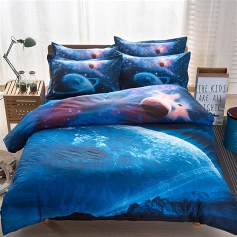 Aliexpress.com : Buy 2Pcs Space Themed Bedding Sets Universe Outer Bed ...