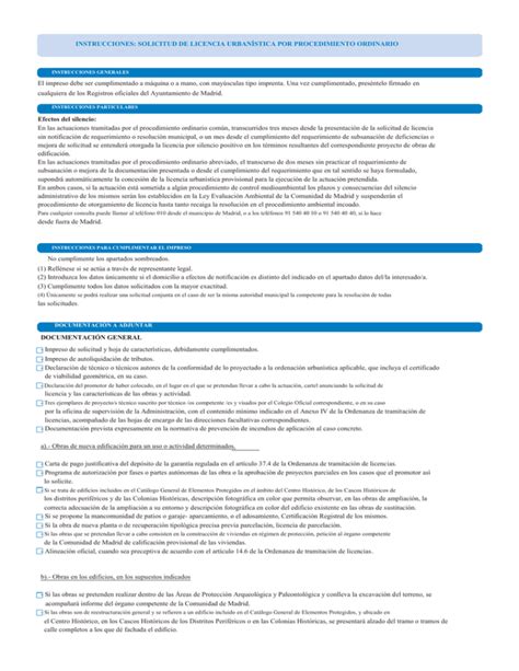 Instrucciones Solicitud De Licencia UrbanÍstica Por