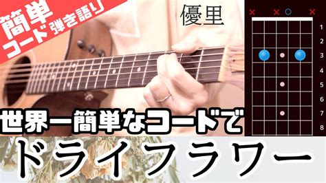 【初心者向け】超簡単コードで 「ドライフラワー 優里」 ギター弾き語り【コードダイアグラム付き】 Youtube