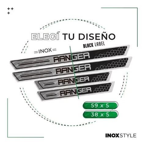 Kit 4 Cubre Zócalos Protector Ford Ranger Cd Doble Xl Xls Xlt Estribos