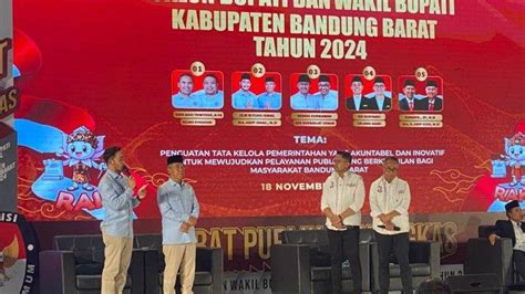 Jeje Govinda Senggol Gilang Dirga Saat Debat Pamungkas Pilkada Bandung