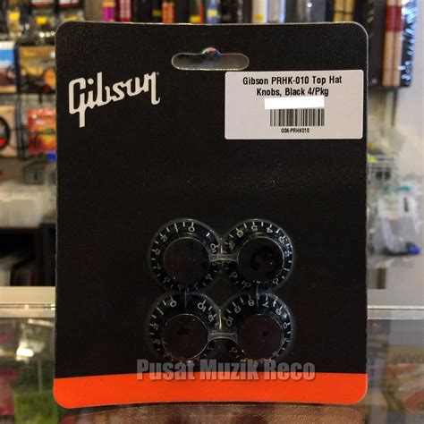 Gibson Prhk 010 Guitar Accessories Top Hat Knobs 4 Pack Black Reco