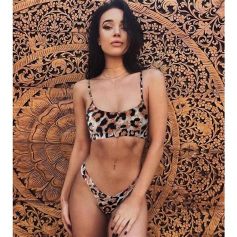 Buy WDTKGF Bikini Leopard Bikinis Micro Bikini Set Push Up Thong High