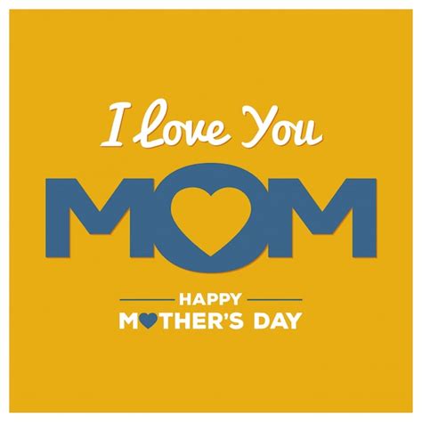 Free Vector Yellow Mothers Day Card