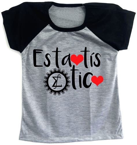 Camiseta Raglan Baby Look Mescla Amo Estat Sticas Elo