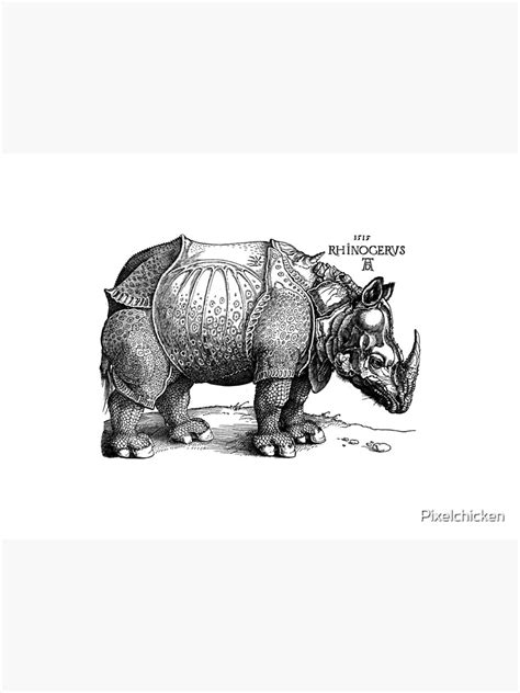 Poster Rhinocéros gravure sur bois de la Renaissance d Albrecht Durer