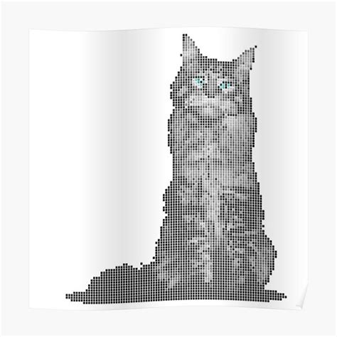 "Black Cat Pixel Art" Poster for Sale by Pixel4Art | Redbubble