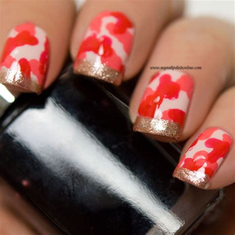 Camouflage Nails With Funky French Mynailpolishonline