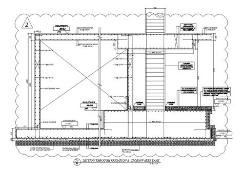 Water tank section detail drawing is given in this cad file. Download ...