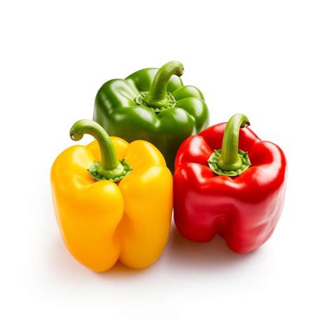 Premium Psd Red Yellow Green Peppers Isolated On Transparent Background