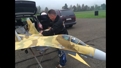 Huge Rc Russian Millitary Sukhoi Su Turbine Jet At Hausen Am Albis