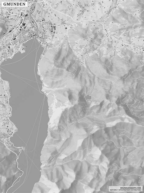 Gmunden Figure Ground Vector Map Boundless Maps