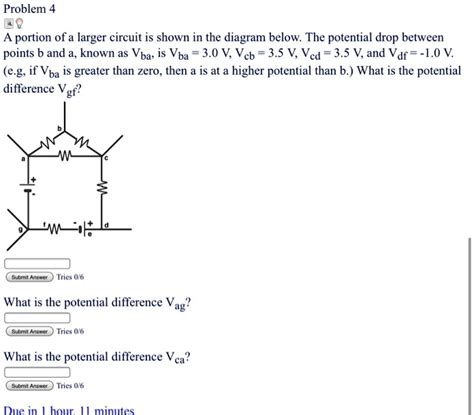 Solved Problem Portion Of A Larger Circuit Is Shown In The Diagram