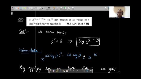 JEE ADVANCE MATHS SOLVED PYQ LOGARITHM BRIJESH SIR Rgscareerinstitute