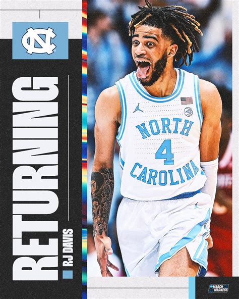 NCAA March Madness On Twitter RJ Davis Is BACK UNC Redemption