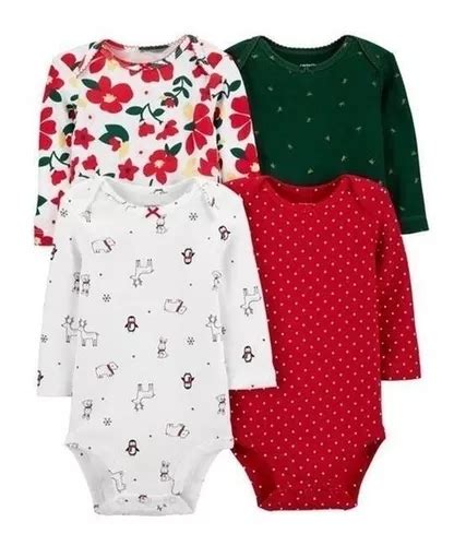 Kit 4 Body Carters Manga Longa Menina Frete grátis