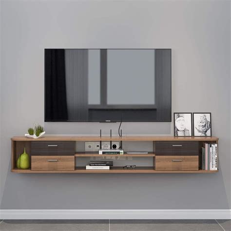 Pmnianhua Floating Tv Unit Wall Mounted Tv Cabinet Floating