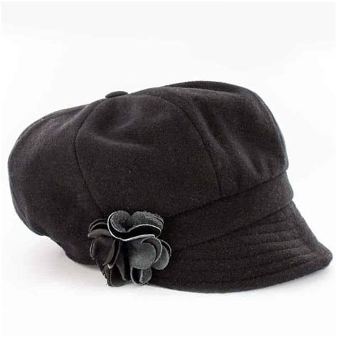 Ladies Newsboy Hat - Black | Downton Abbey Style